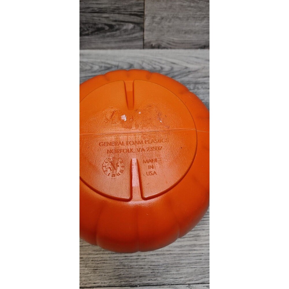 Halloween Pumpkin Blow Mold - Trick or Treat Bucket VTG General Foam Plastic USA - Picture 8 of 9